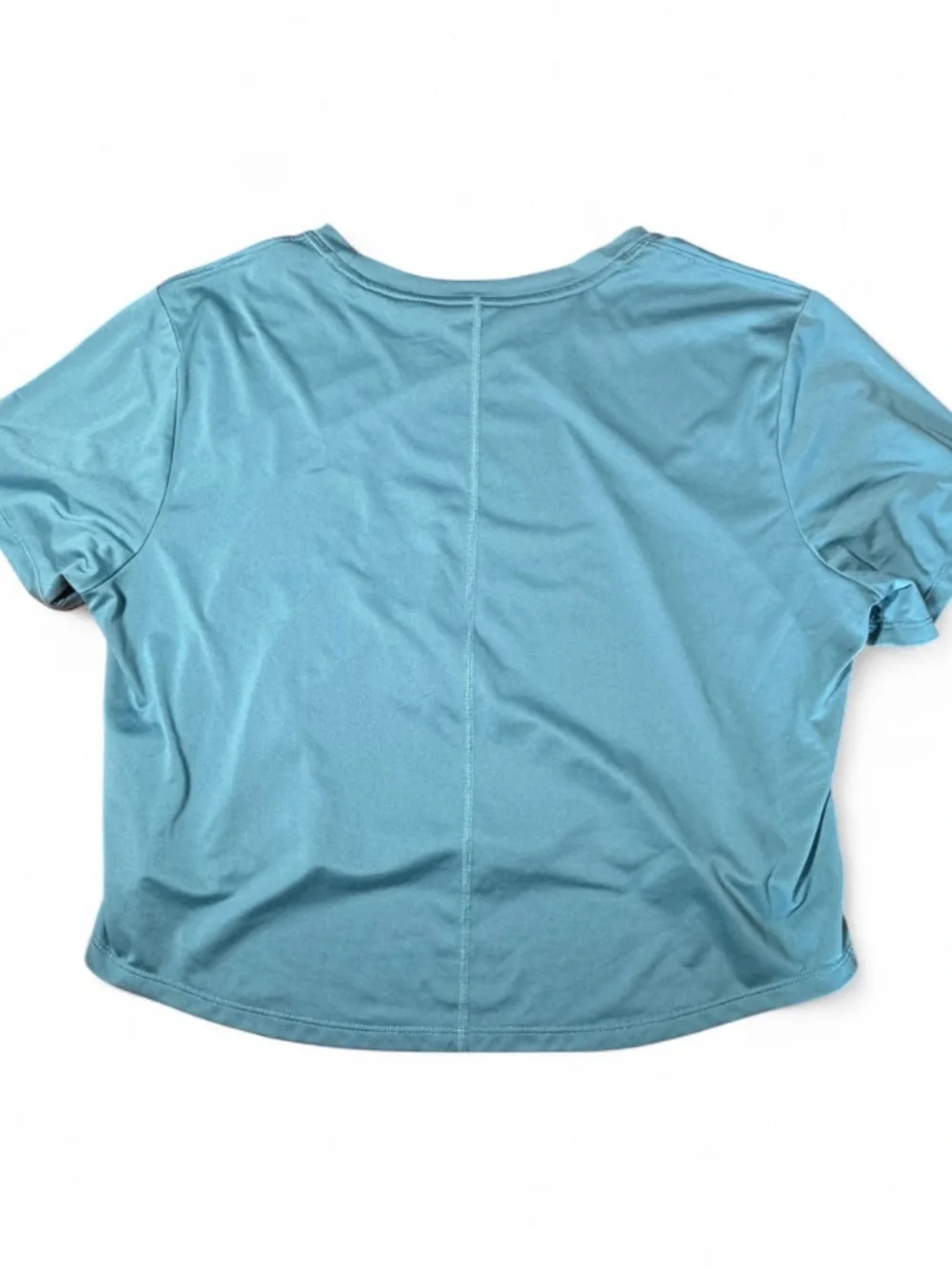 Nike One Relaxed Dri-FIT Cropped Tee Blue Athletic Workout Top Women’s L